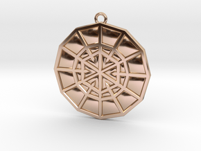 Resurrection Emblem 02 Medallion (Sacred Geometry) in 9K Rose Gold 