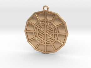Resurrection Emblem 02 Medallion (Sacred Geometry) in Natural Bronze