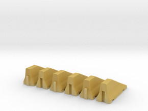 Jersey Barrier Ends - 3 pairs in Tan Fine Detail Plastic
