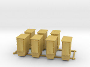1/96 USN 3 inch 50 Ammo Lockers Set x7 in Tan Fine Detail Plastic