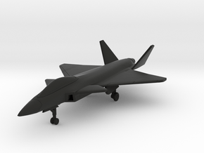 SAAB FS2020 Stealth Fighter w/Landing Gear in Black Premium Versatile Plastic: 6mm