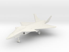 SAAB FS2020 Stealth Fighter w/Landing Gear in White Natural Versatile Plastic: 6mm