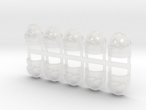 10x Vulkan Sons - G:7a Shoulder Pad in Clear Ultra Fine Detail Plastic