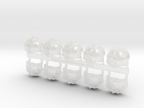 10x Howlers - T:1a Right Terminator Shoulders in Clear Ultra Fine Detail Plastic