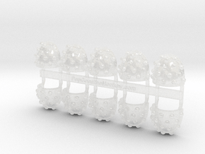 10x Studed - G:6a Shoulder Pad in Clear Ultra Fine Detail Plastic