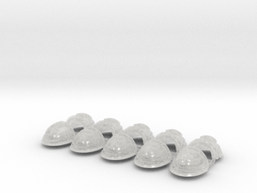 10x Wolf Rampant - G:3a Shoulder Pad in Clear Ultra Fine Detail Plastic