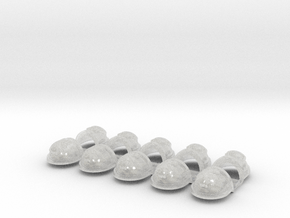 10x Wolf Rampant - G:7a Shoulder Pad in Clear Ultra Fine Detail Plastic