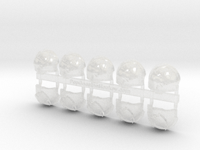 10x Thirteenth Co. - T:1a Right Terminator Pads in Clear Ultra Fine Detail Plastic