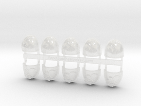 10x Headhunters Alpha - G:5a Right Shoulder in Clear Ultra Fine Detail Plastic