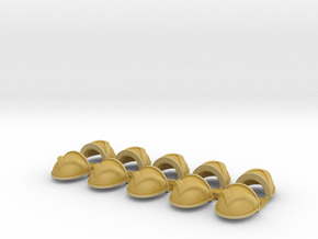 10x Heavy Support 1 - G:4a Shoulder Pads in Tan Fine Detail Plastic