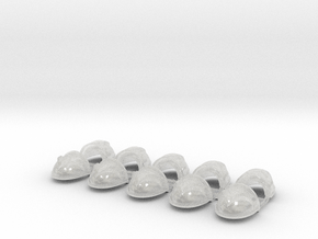 10x Heavy Support 1 - G:4a Shoulder Pads in Clear Ultra Fine Detail Plastic