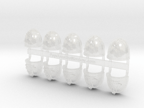 10x Firehowler - G:4a Shoulder Pads in Clear Ultra Fine Detail Plastic