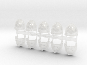 10x Firehowler - G:3b Shoulder Pads in Clear Ultra Fine Detail Plastic