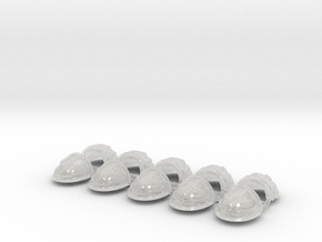 10x Tactical 3 - G:3a Shoulder Pads in Clear Ultra Fine Detail Plastic