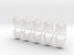 10x Black Dragons - G:2a Shoulder Pads in Clear Ultra Fine Detail Plastic
