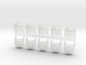 10x Hammers of Dorn - G:7a Shoulder Pads in Clear Ultra Fine Detail Plastic