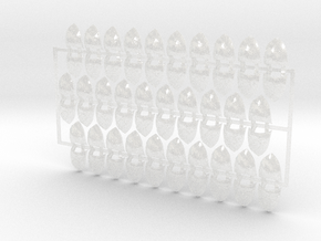 60x Demon Shields: Shoulder Insignia pack in Clear Ultra Fine Detail Plastic