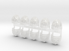 10x Iron Snakes - G:4a Shoulder Pads in Clear Ultra Fine Detail Plastic