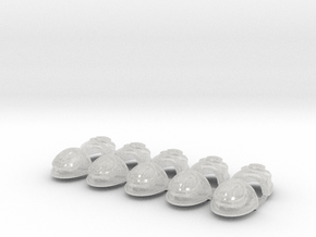 10x Clenched Fist - G:4a Shoulder Pads in Clear Ultra Fine Detail Plastic