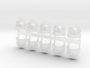10x Makodons - G:2a Shoulder Pads in Clear Ultra Fine Detail Plastic
