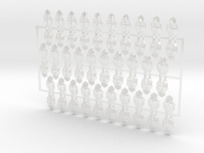 60x Iron Heads : Shoulder Insignia pack in Clear Ultra Fine Detail Plastic
