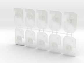 10x Clenched Fist - Marine Boarding Shields in Clear Ultra Fine Detail Plastic