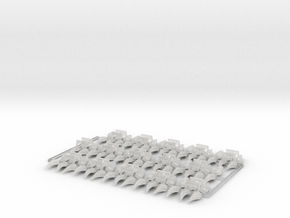 60x Single & Double Drops - Shoulder Insignia pack in Clear Ultra Fine Detail Plastic