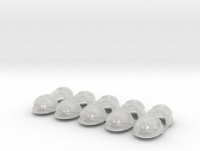 10x Dragon Head - G:4a Shoulder Pads in Clear Ultra Fine Detail Plastic