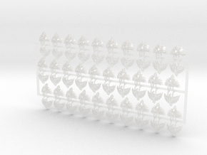 60x Winged Swords - Shoulder Insignia pack in Clear Ultra Fine Detail Plastic