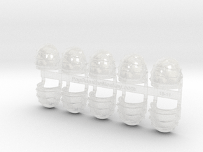 10x Blank - G:1b Shoulder Pads in Clear Ultra Fine Detail Plastic