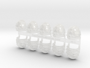 10x Thunder Eagles - G:1b Right Shoulders in Clear Ultra Fine Detail Plastic