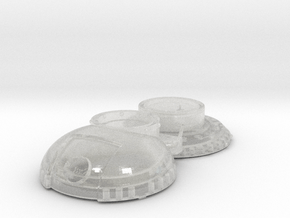 Phobos Battle Tank: Base Turret (Convertible) in Clear Ultra Fine Detail Plastic