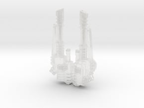 Linebacker Turret Weapons: Twin Laser Cannons in Clear Ultra Fine Detail Plastic