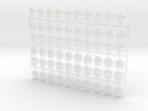60x Radioactive Chaos - Shoulder Insignia pack in Clear Ultra Fine Detail Plastic