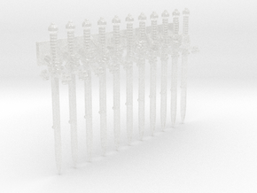 11x Energy Sword : Claymore in Clear Ultra Fine Detail Plastic