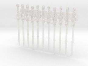 11x Energy Sword: Fist Crusader in Clear Ultra Fine Detail Plastic