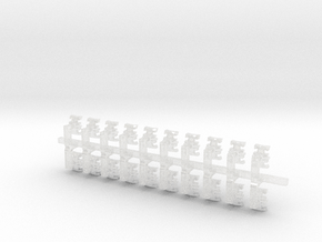 20x Demon Hunters - Tiny Convex Insignias (3mm) in Clear Ultra Fine Detail Plastic