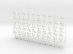 60x Winged Horse - Shoulder Insignia pack in Clear Ultra Fine Detail Plastic