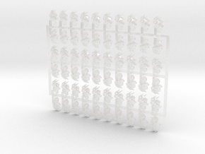 60x Headhunters - Shoulder Insignias in Clear Ultra Fine Detail Plastic
