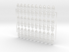 60x Lords of Silence - Shoulder Insignia pack in Clear Ultra Fine Detail Plastic