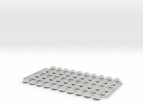 60x Kings Fist - Small Convex Insignias (5mm) in Clear Ultra Fine Detail Plastic