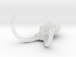 25 x 30mm Mammoth Skull (Med) in Clear Ultra Fine Detail Plastic