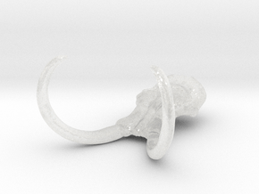 30 x 40mm Mammoth Skull (Lrg) in Clear Ultra Fine Detail Plastic