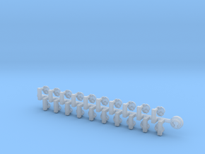 20x Void Drakes (R) - Tiny Convex Insignias (3mm) in Clear Ultra Fine Detail Plastic