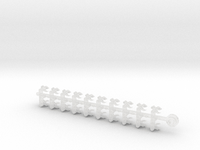 20x Gemini Worm - Tiny Convex Insignias (3mm)	 in Clear Ultra Fine Detail Plastic