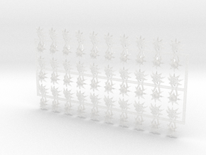 60x Storm Fist - Shoulder Insignia pack in Clear Ultra Fine Detail Plastic
