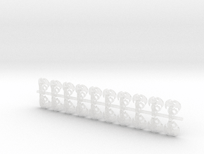 20x Void Drakes - Bent Insignias (7mm) in Clear Ultra Fine Detail Plastic