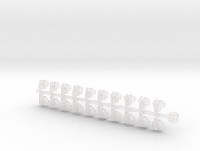 20x Void Drakes (FL) - Small Bent Insignias (5mm) in Clear Ultra Fine Detail Plastic