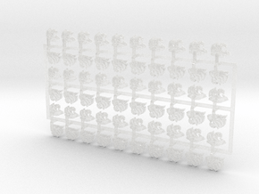 60x Silver Tigers - Shoulder Insignia pack in Clear Ultra Fine Detail Plastic