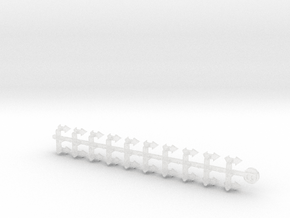 20x Tactical 2 - Small Bent Insignias in Clear Ultra Fine Detail Plastic
